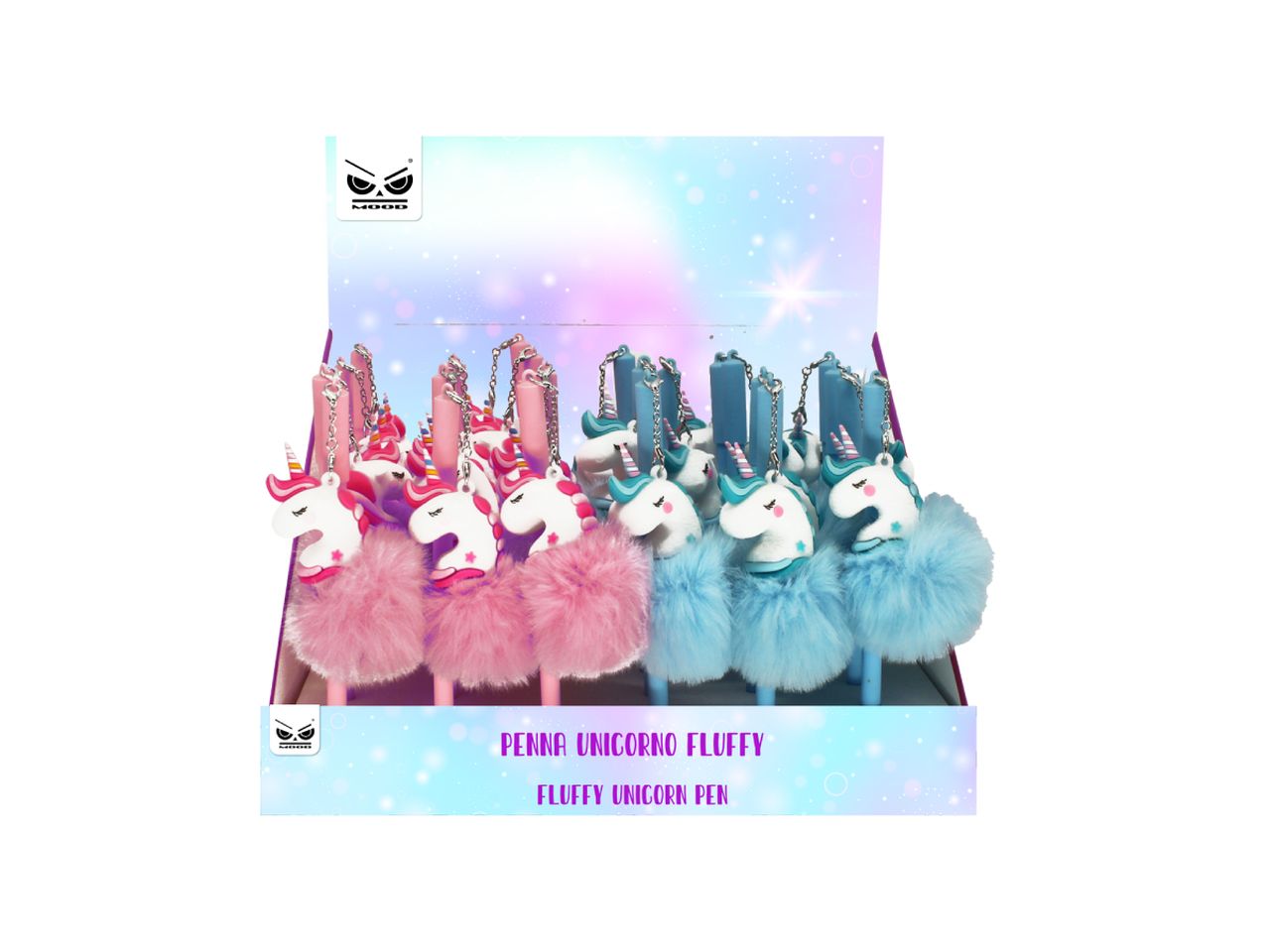 Penna unicorno fluffy misura 17cm tratto 0,5mm inchiostro liquido nero