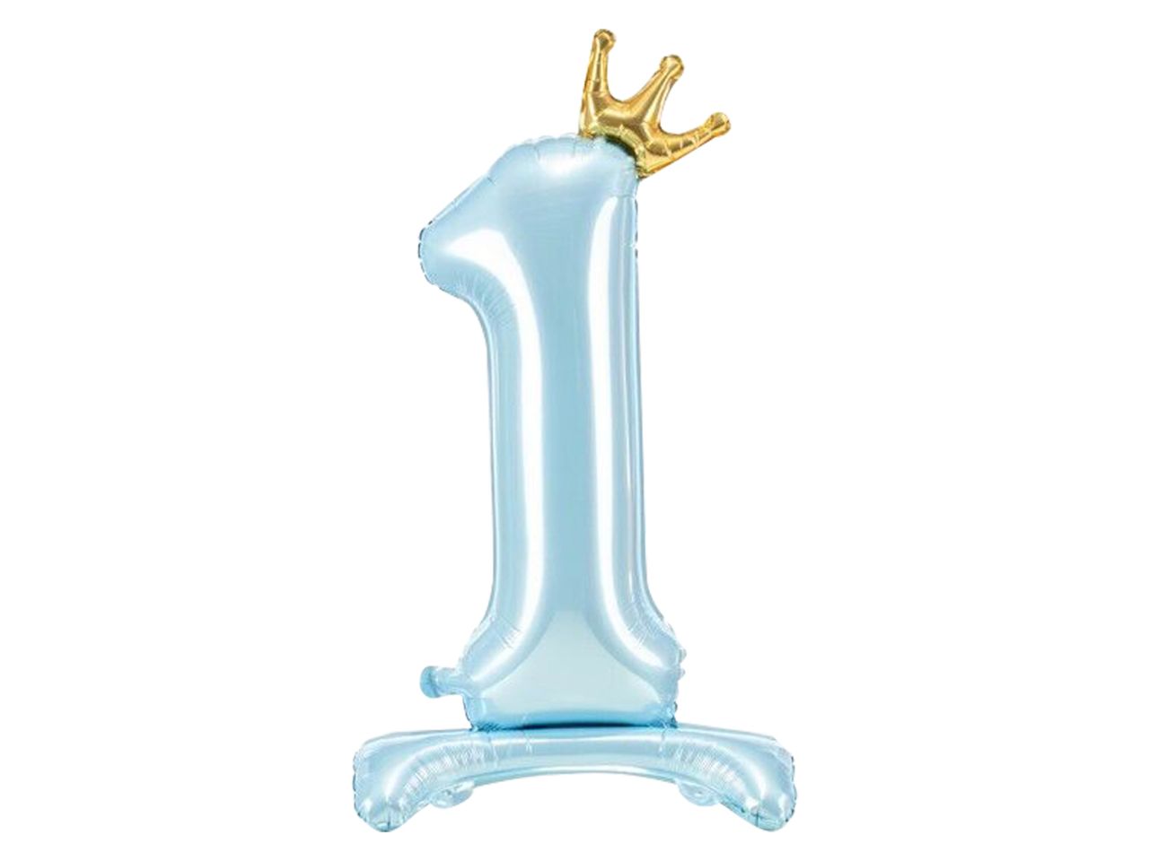 Palloncino metal colore azzurro standing n.1 misura 85cm