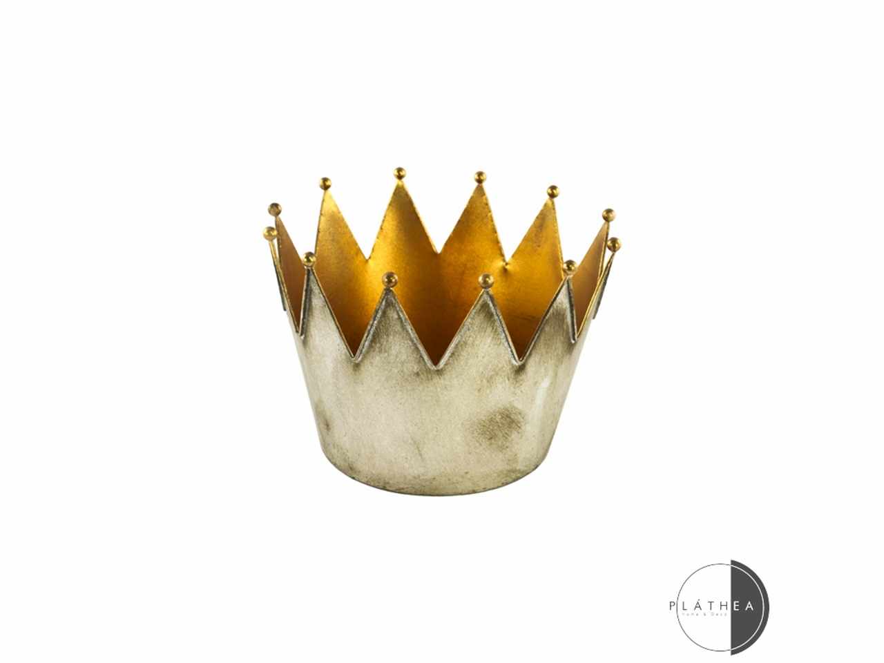 Corona argento/ oro d.20x20cm in metallo