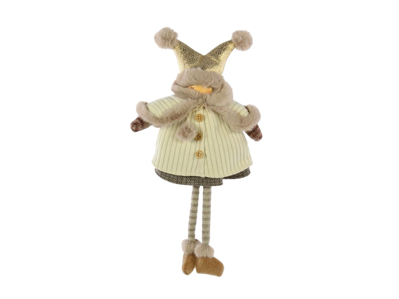 Appendino bambina avorio h.34cm in poliestere