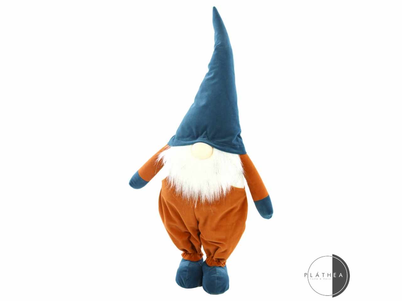 Gnomo blu / arancione h.75cm in poliestere