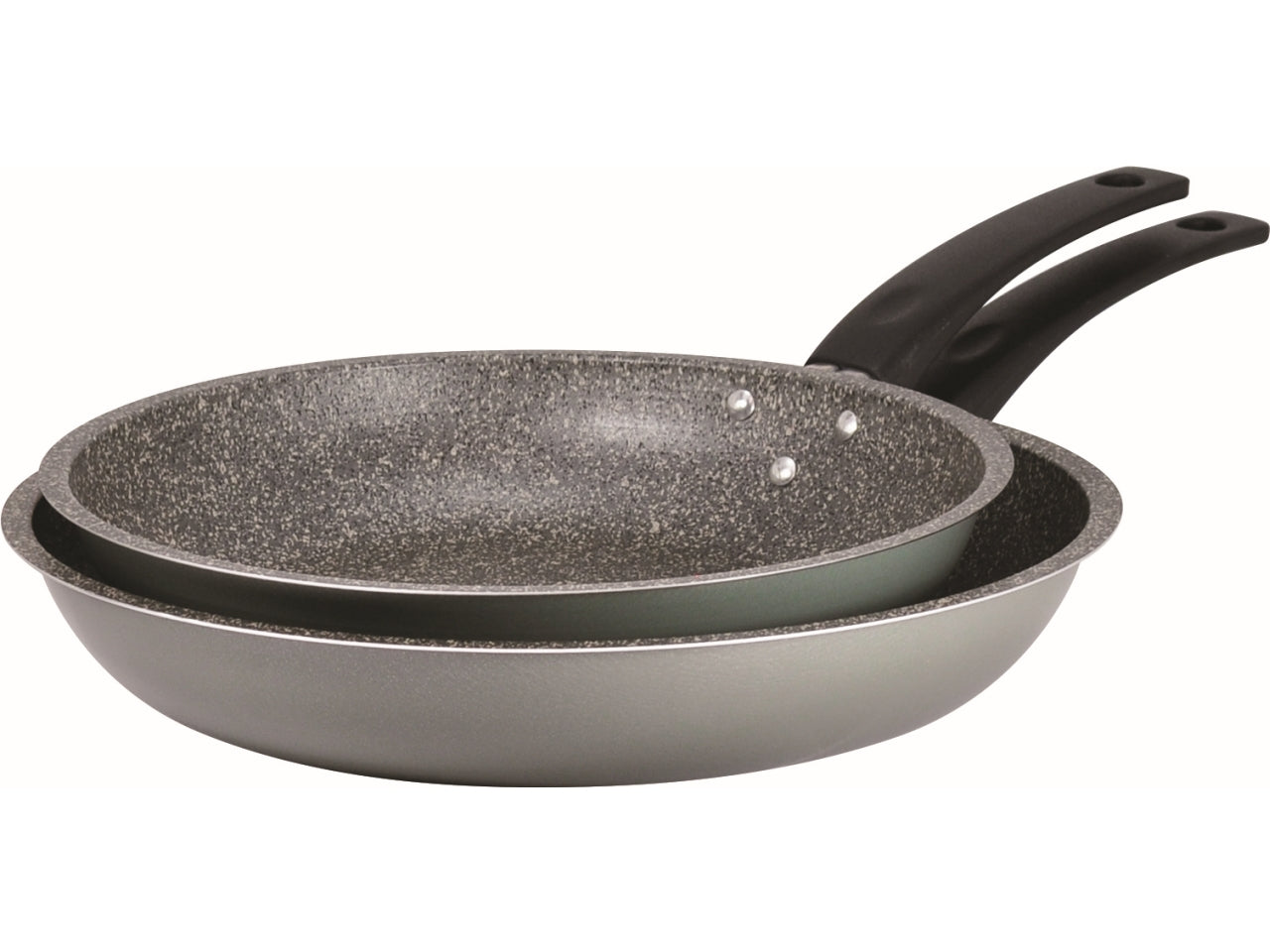 Set da 2 padelle 26cm e 30cm linea jet set con rivestimento antiaderente e antigraffio