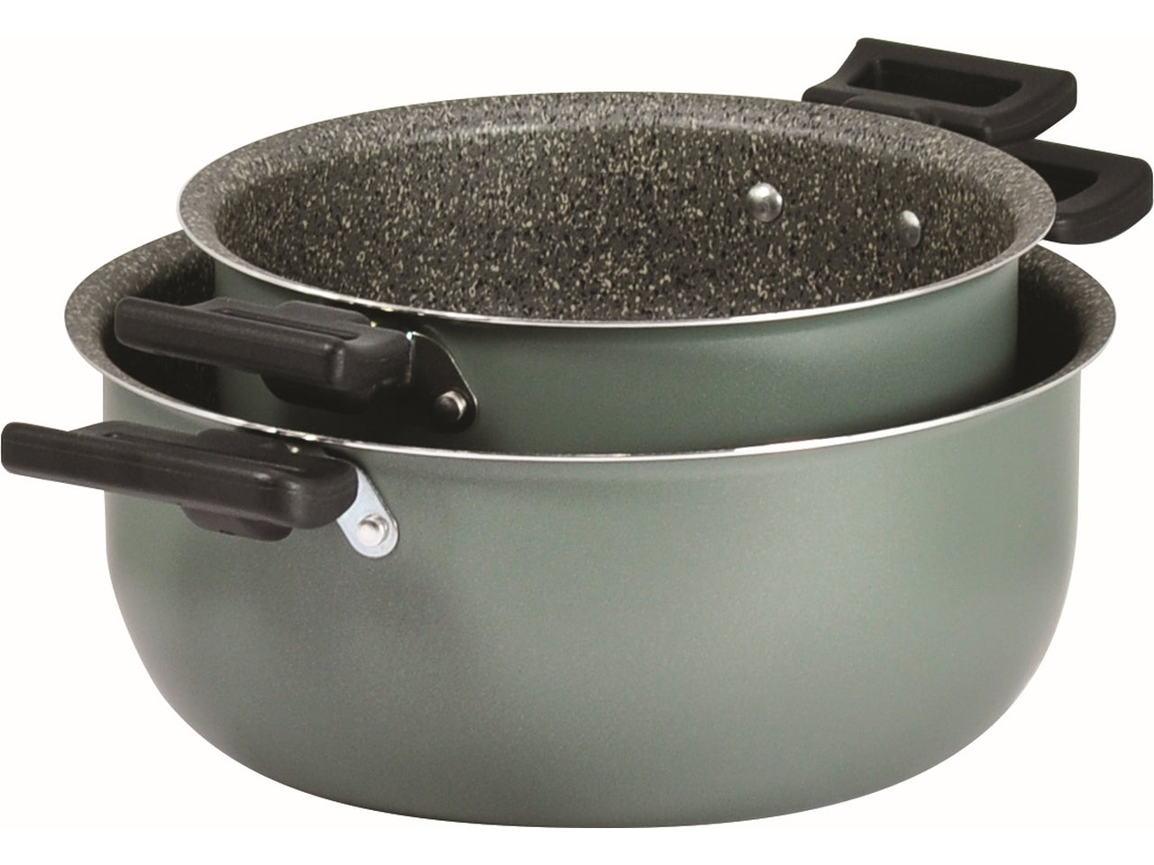 Set da 2 casseruole 18cm e 22cm linea jet set con rivestimento antiaderente e antigraffio