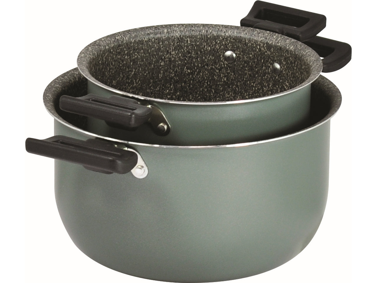 Set da 2 pentole 16cm e 20cm linea jet set con rivestimento antiaderente e antigraffio