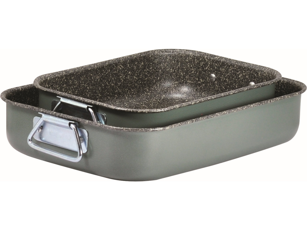Set da 2 rostiere 25cm e 30cm jet set con asole con rivestimento antiaderente e antigraffio