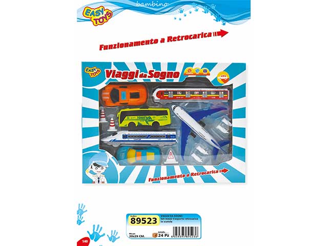 Set viaggi da sogno con mezzi a retrocarica