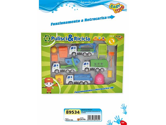 Set pulisci & ricicla con mezzi a retrocarica