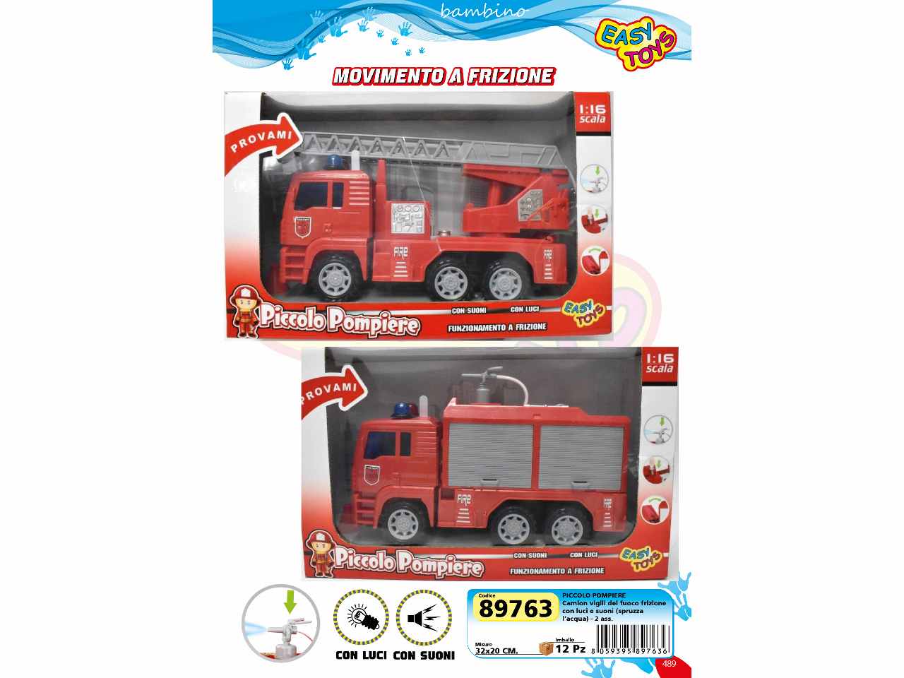 Camion pompieri friz. luci/suo89763