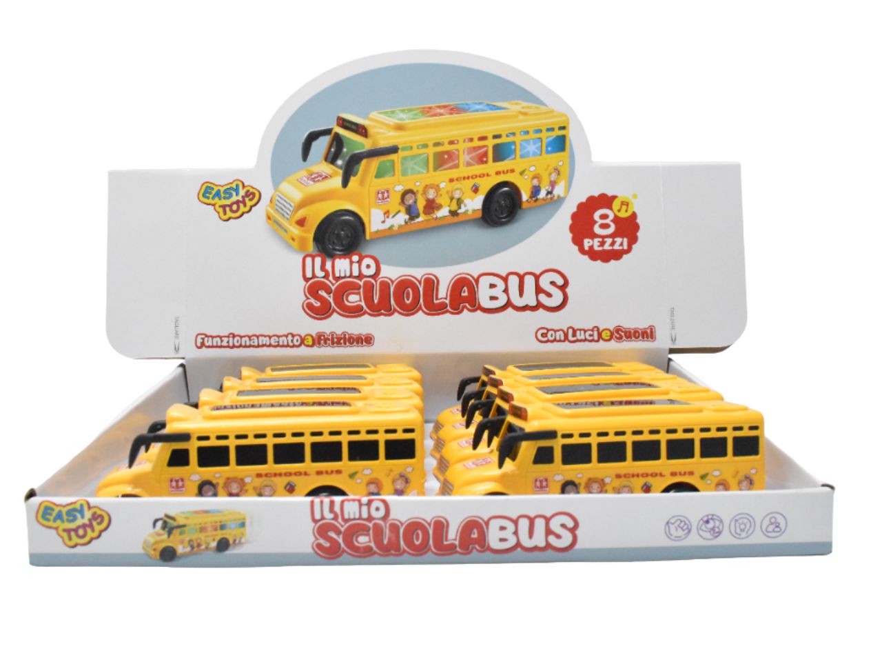 Il mio scuolabus a frizione con luci