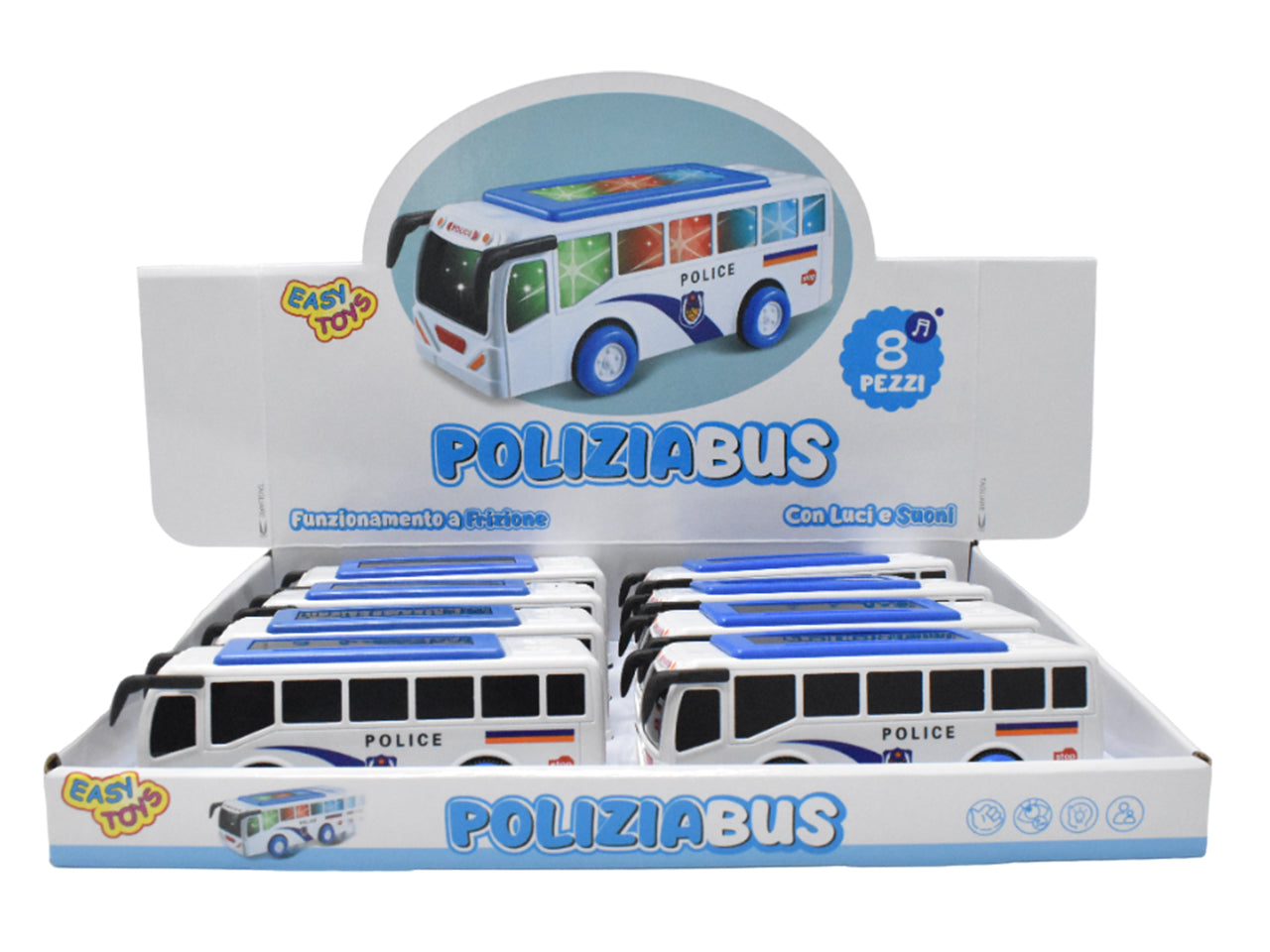 Bus polizia con frizione luci e suoni