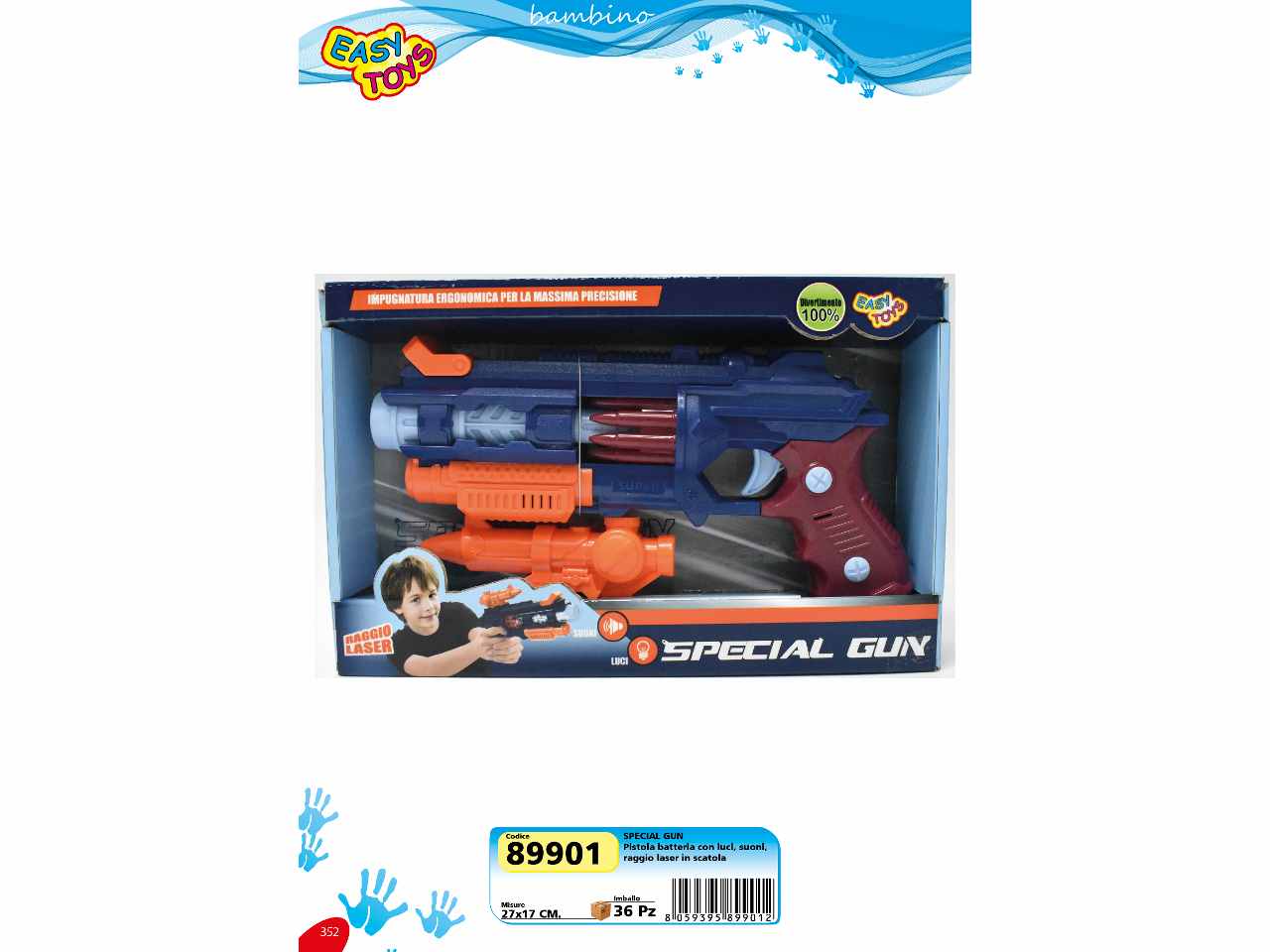Pistola super gun batt. l/s ra89901