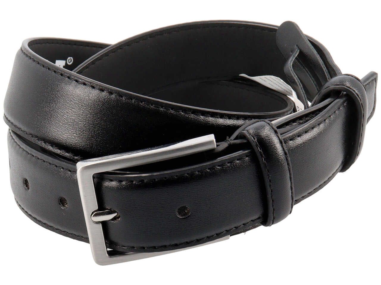 Portafoglio trifold con porta documenti e cintura carbon collection nero 100% polyurethane
