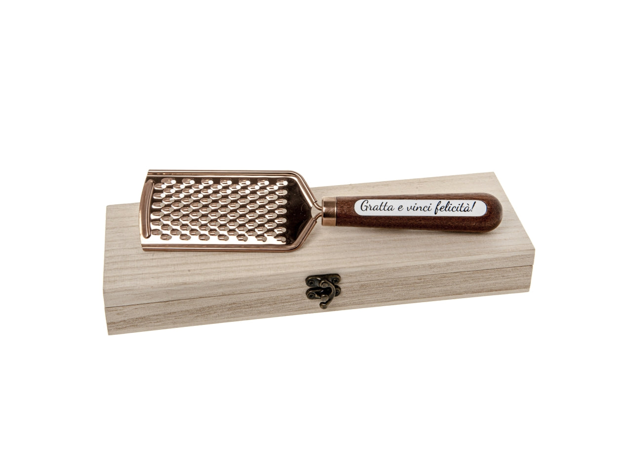 Bronze grattugia misura 24cm in wood box