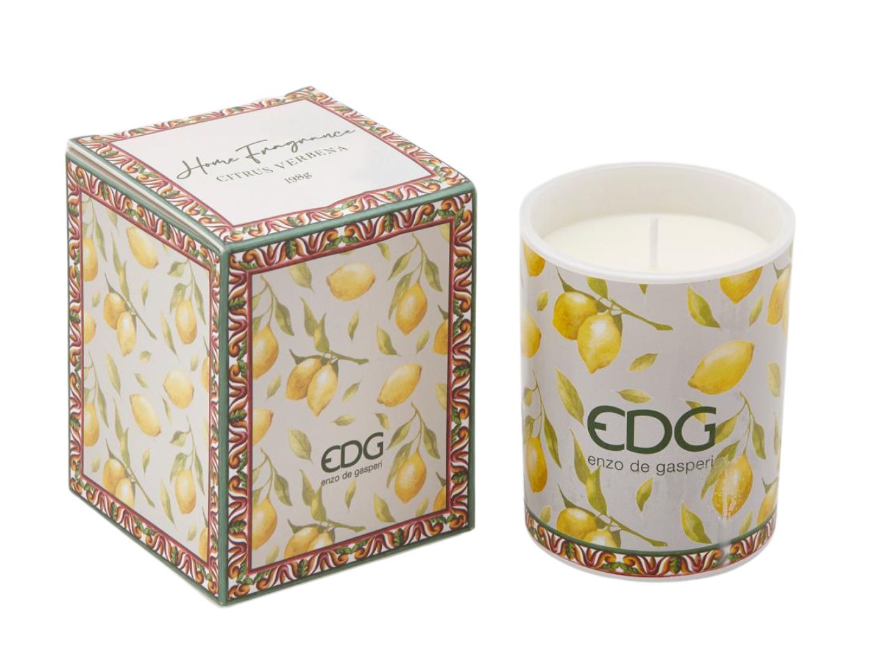 Candela linea decal 198gr h.10xd.8cm fragranza citrus verbena