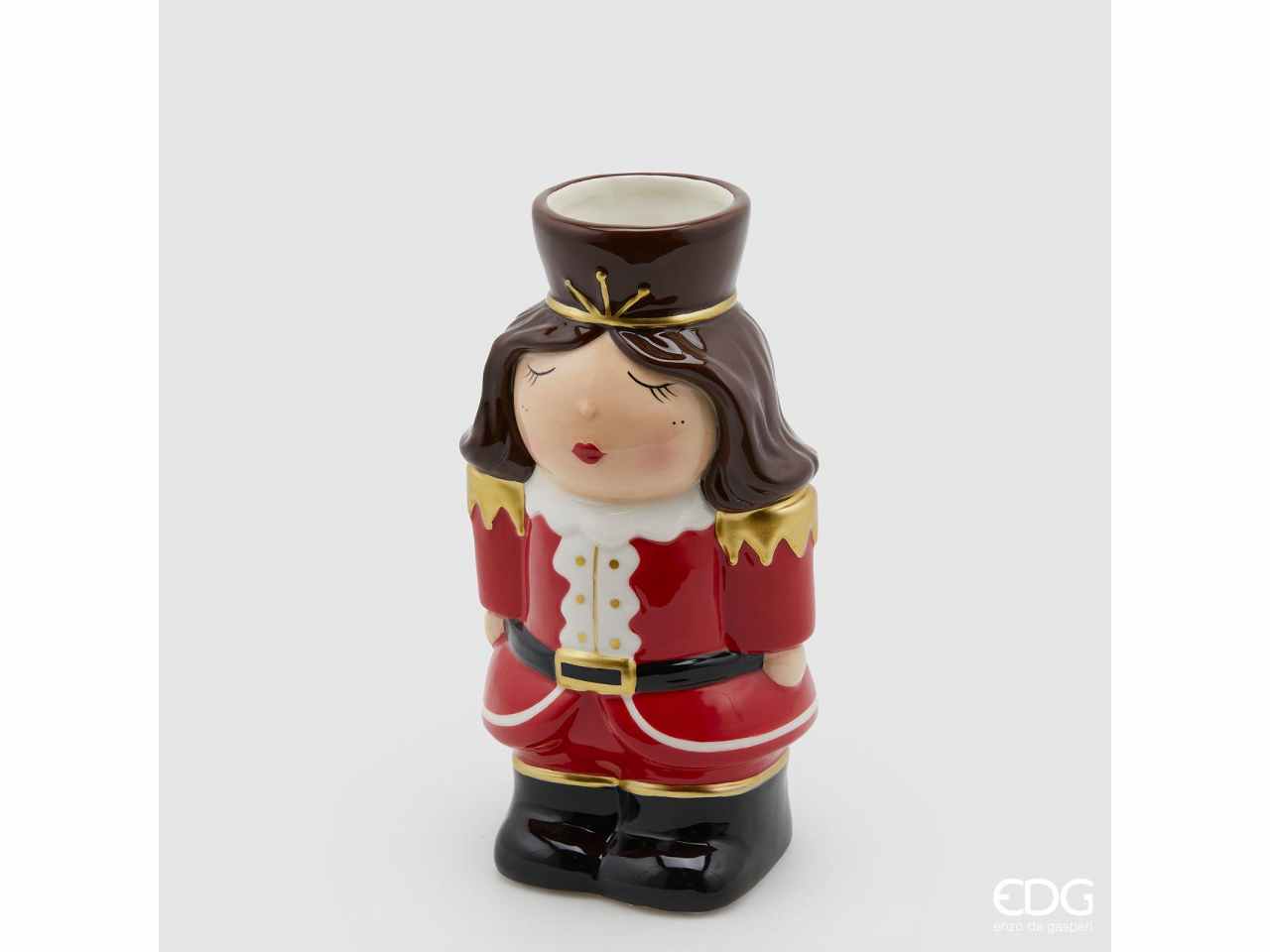 Vaso soldatino lei h.25cm d.12cm rosso rosso