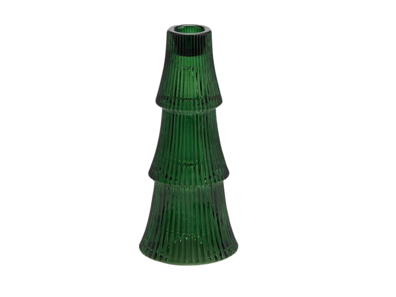 Portacandela albero di natale a strati misura h.18xd.8cm colore verde