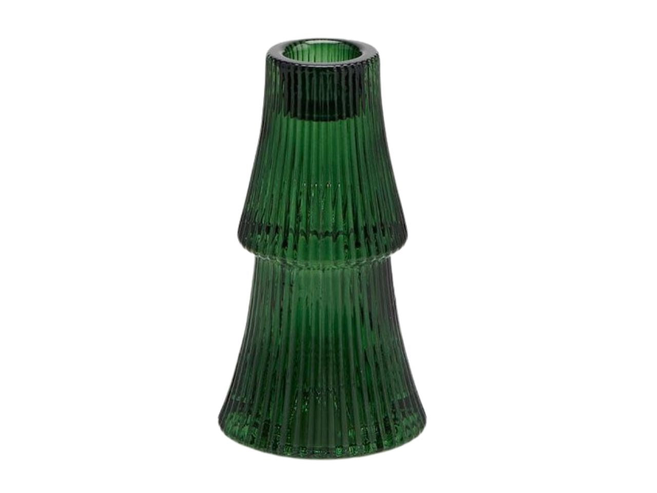 Portacandela albero di natale a strati misura h.12xd.6cm colore verde