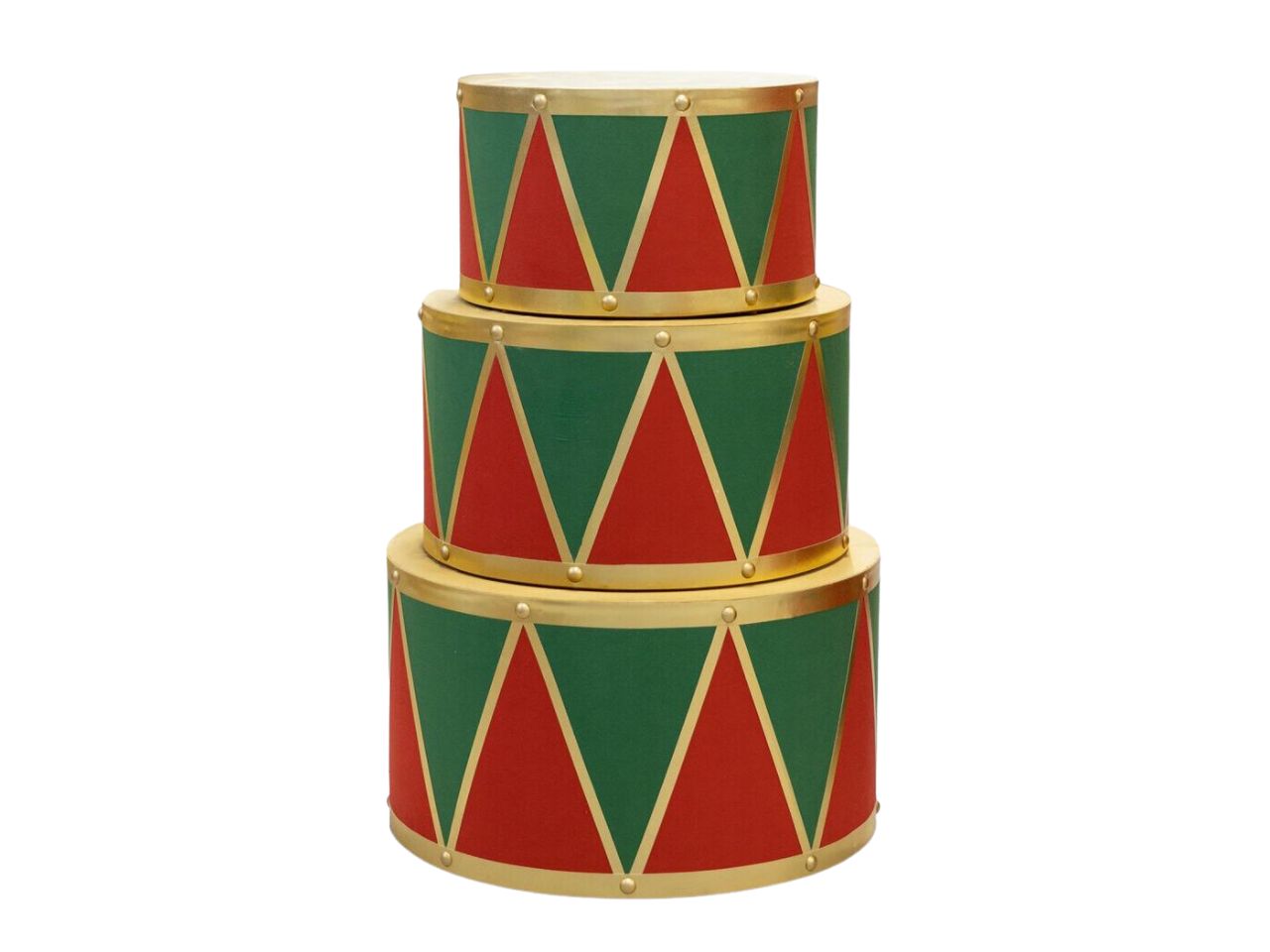 Set di 3 basi a forma di tamburo misura diametro 70-60-50cm