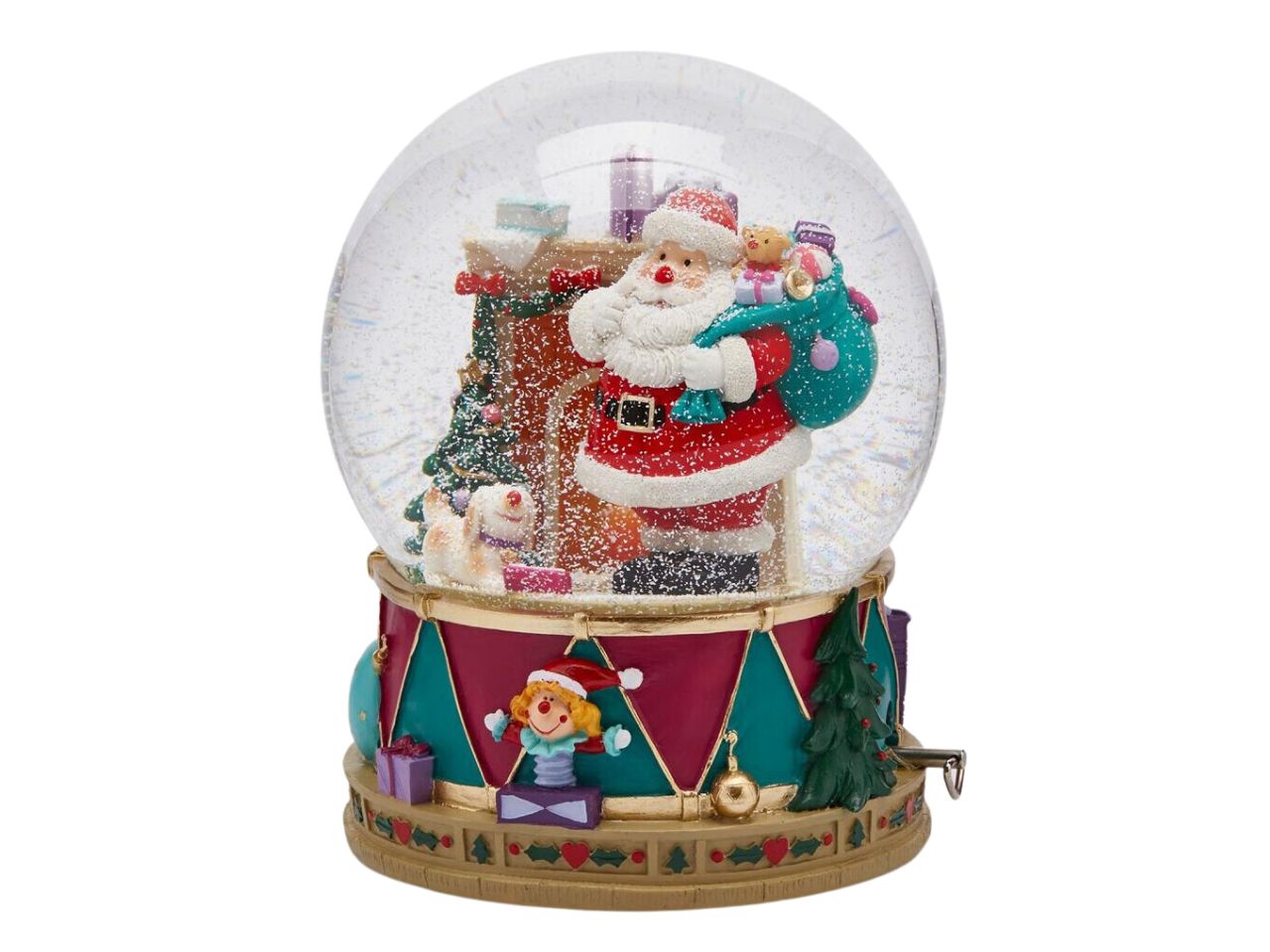 Carillon sfera acqua babbo natale circus misura h.21xd.16 3cm