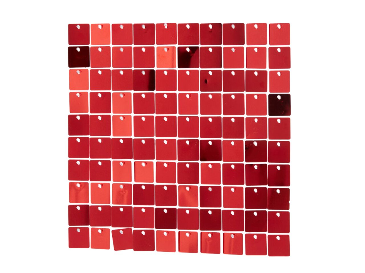 Tenda glitter a spicchi quadrata rosso in plastica lucida 30x30 cm - EDG