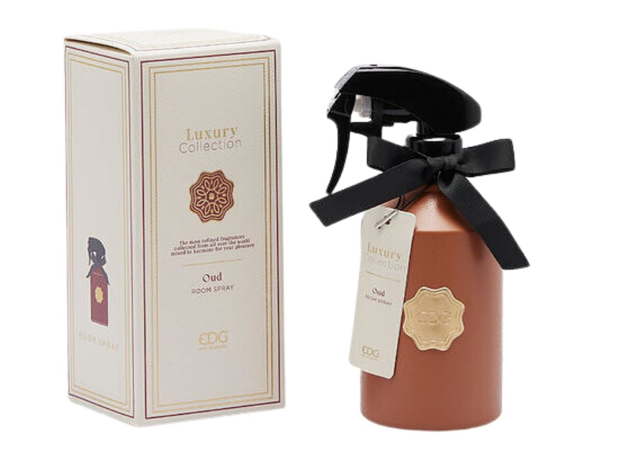 Profumatore spray Luxury in vetro, profumazione Oud, con scatola regalo 280 ml - EDG
