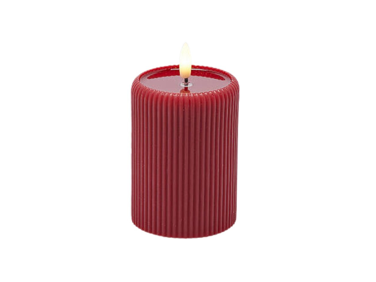 Candela led lounge moccolo h.10xd.7,5cm ip20 rossa