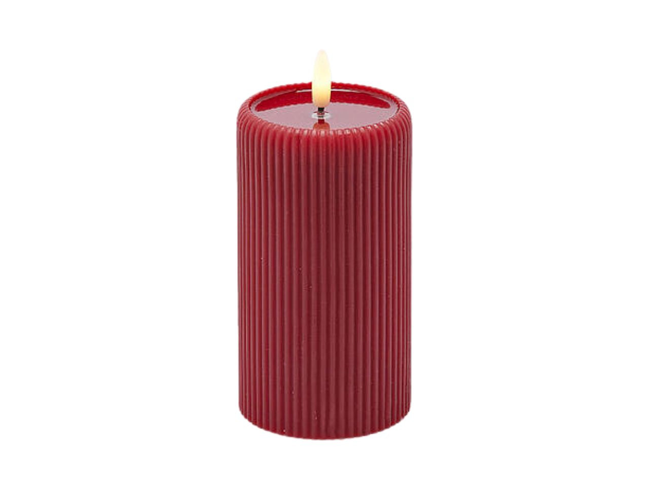 Candela led lounge moccolo h.13xd.7,5cm ip20 rossa