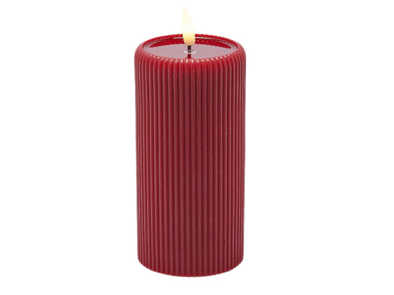 Candela led lounge moccolo h.15xd.7,5cm ip20 rossa