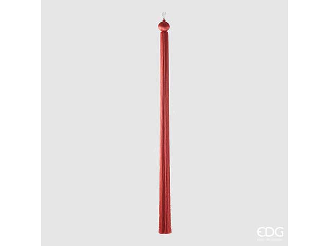 Pendente natalizio nappa frangia rosa 150x7,5cm