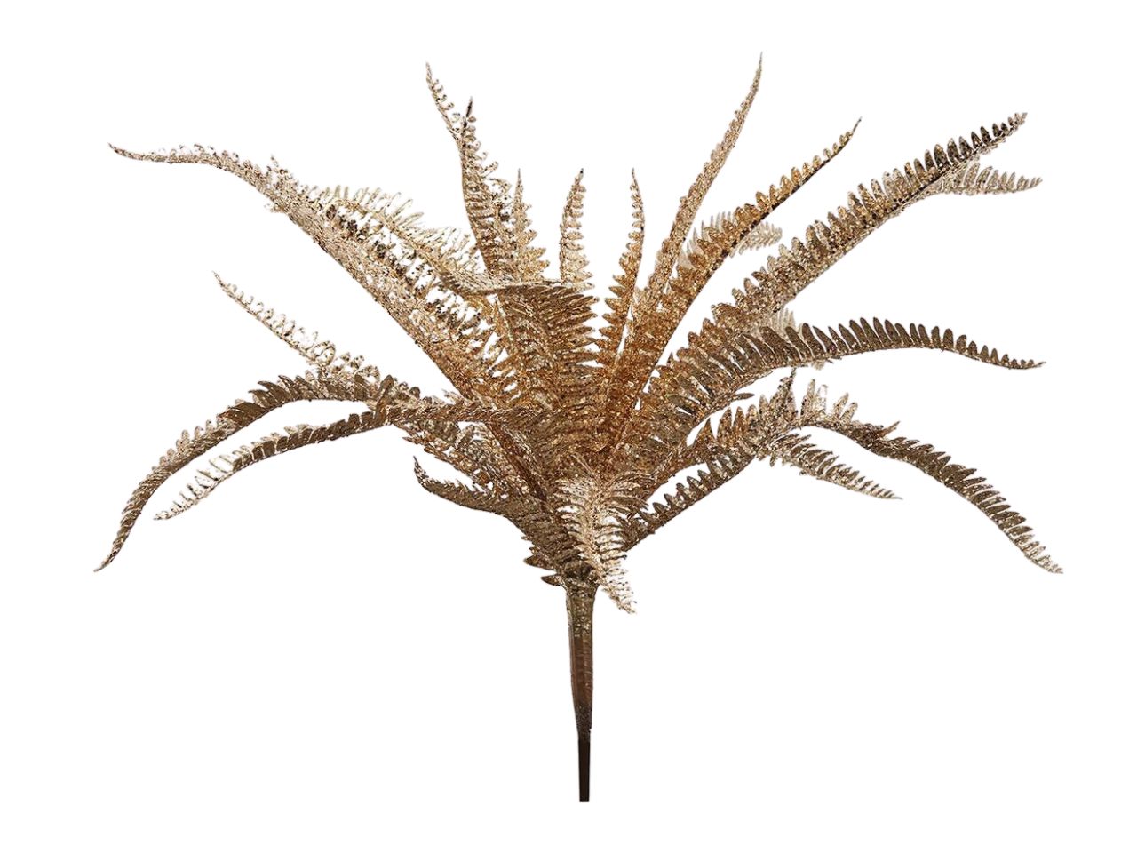 Felce ramo west con glitter misura h.56cm colore oro