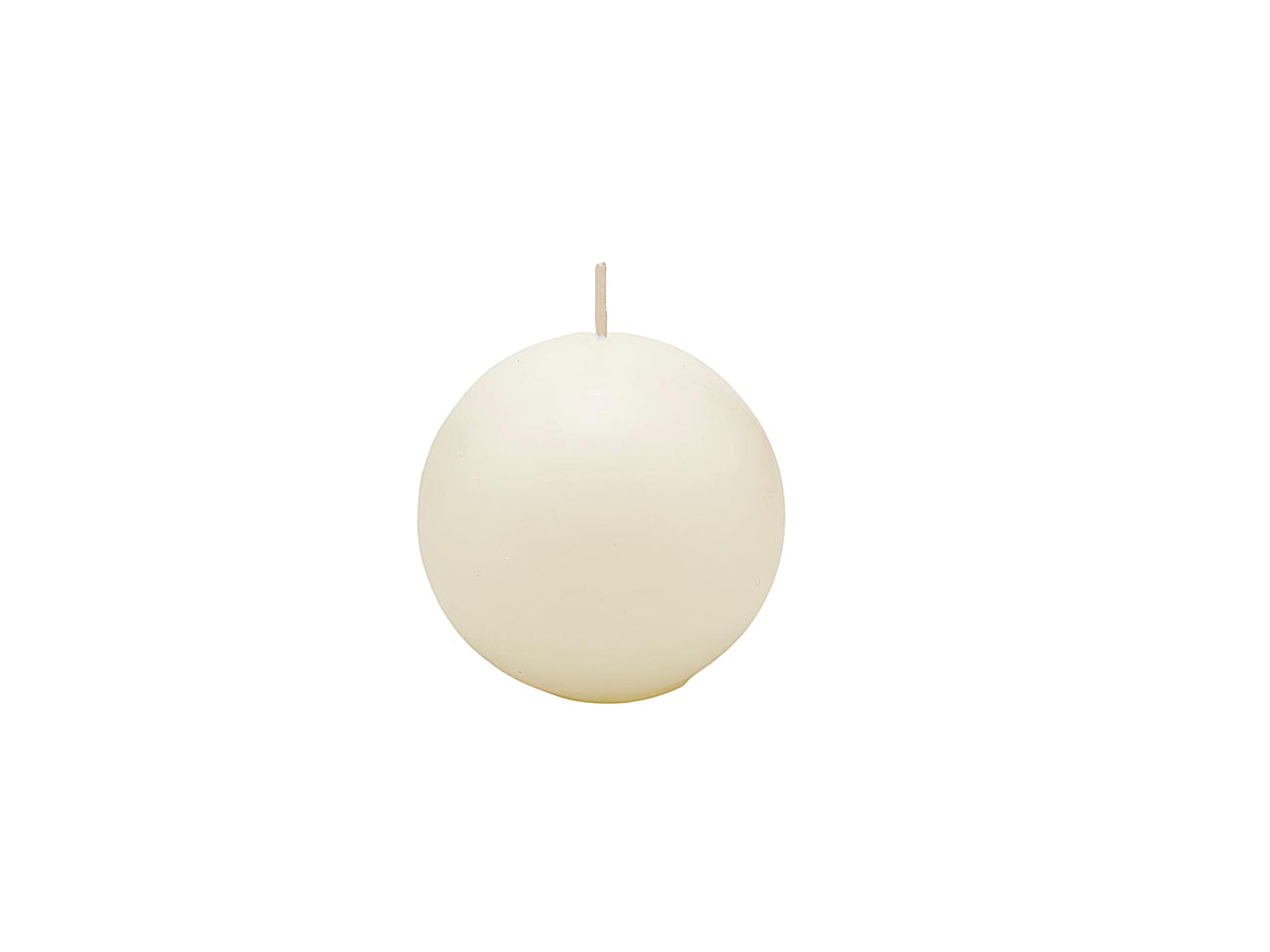 Candela sfera 8cm avorio 613171.12