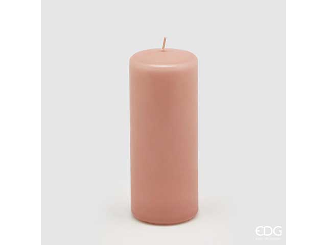 Candela moccolo 15x6cm rosa 613555.53