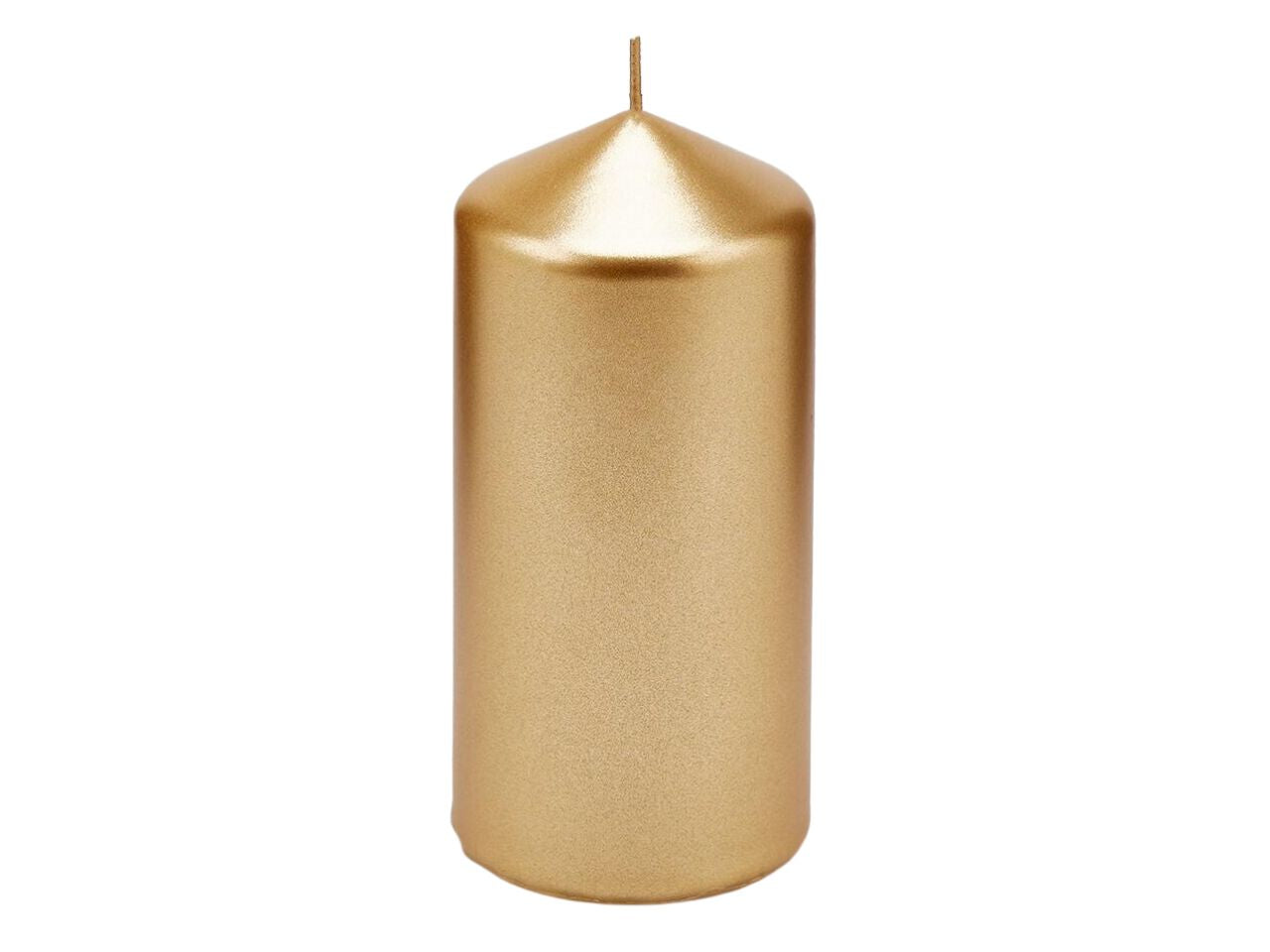 Candela moccolo misura h.15xd.6,8cm colore oro