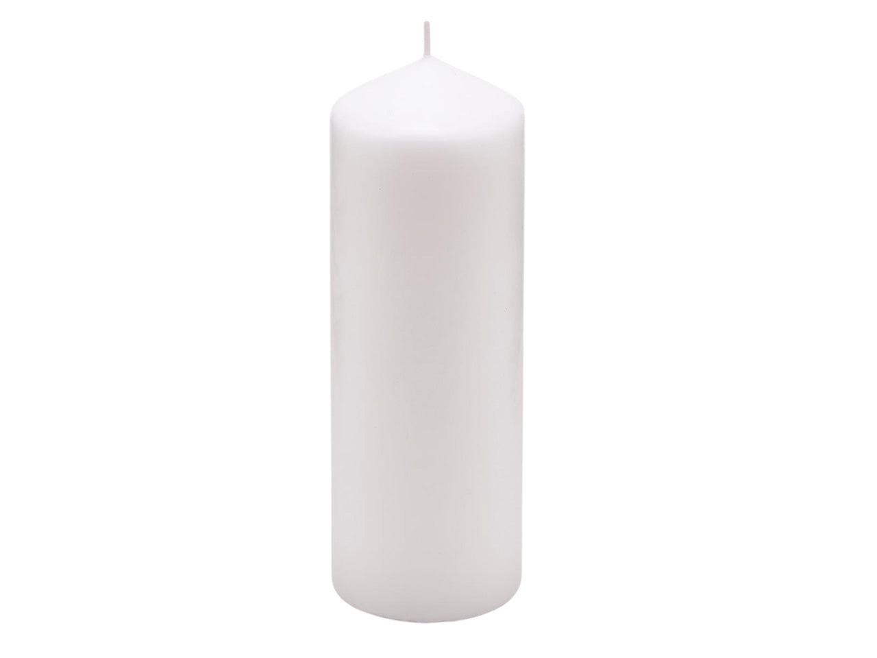 Candela moccolo h.20xd6,8cm bianca 613558,10