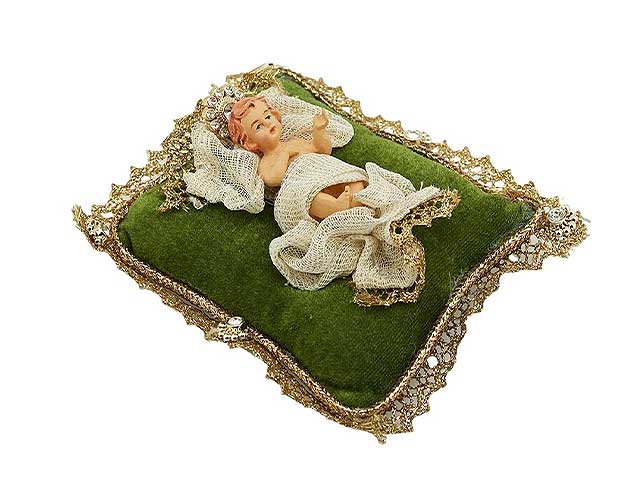 Gesu' bambino con cuscino verde 683516,89