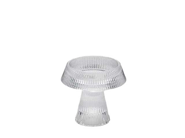 Portacandela cono righe h10xd10,9 105605