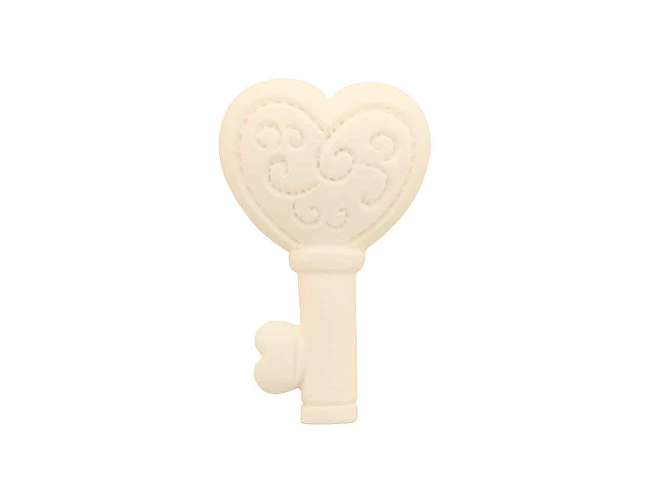 Gesso chiave cuore 4cm 08559