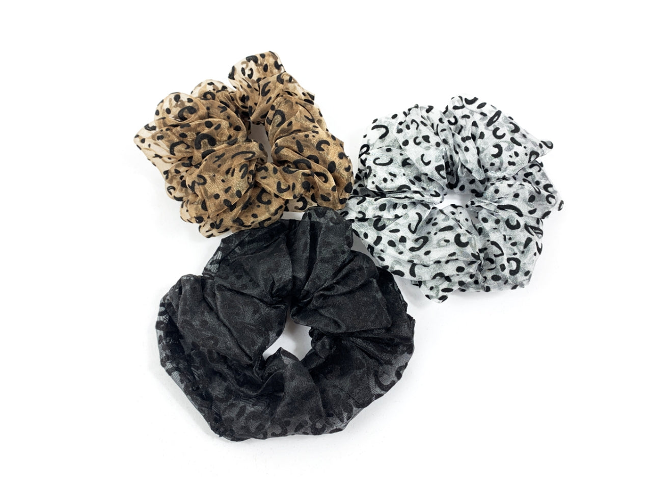 Scrunchies organza animalier