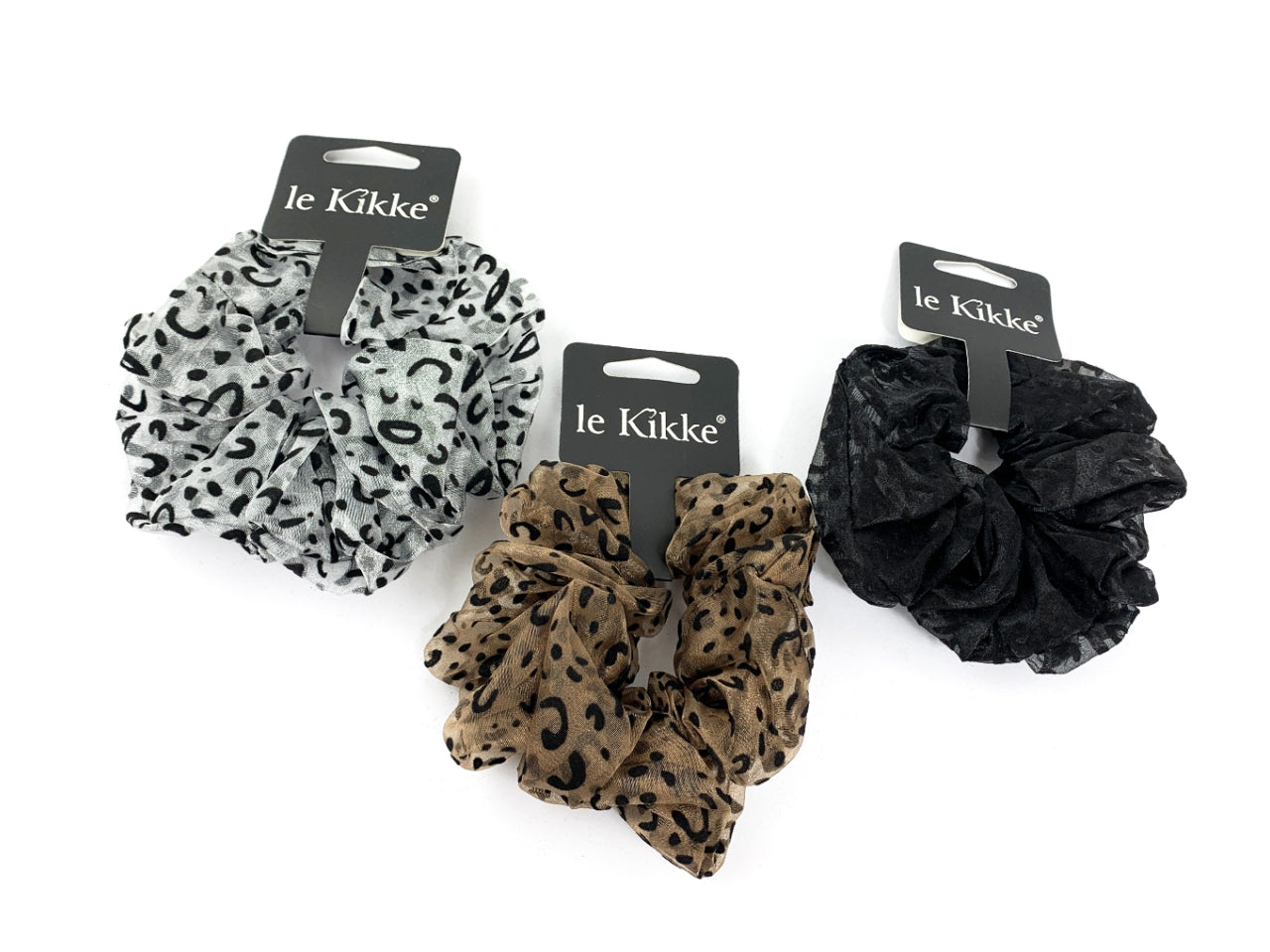 Scrunchies organza animalier