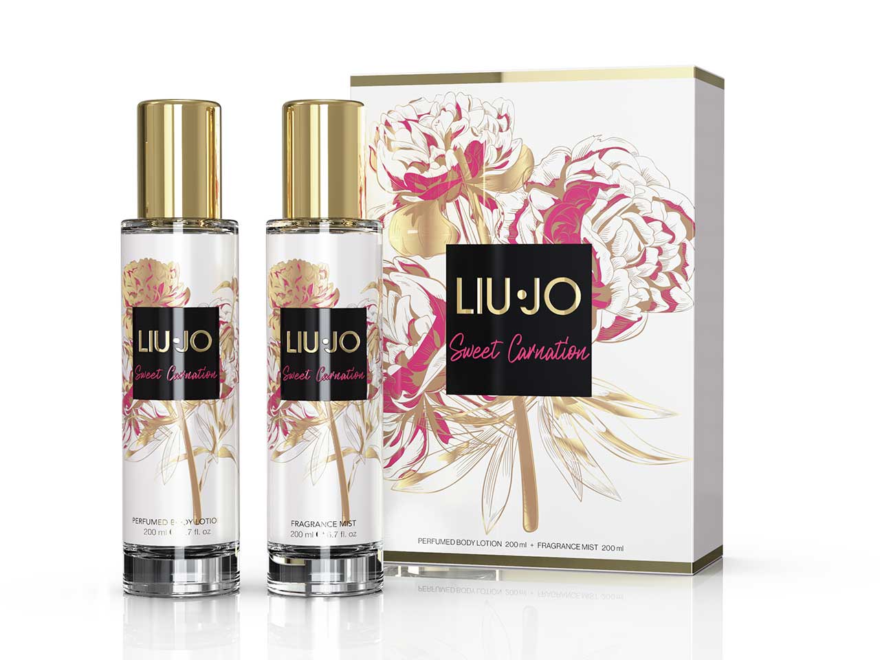Liu jo sweet carnation confezione con body lotion da 200ml + fragrance mist da 200ml
