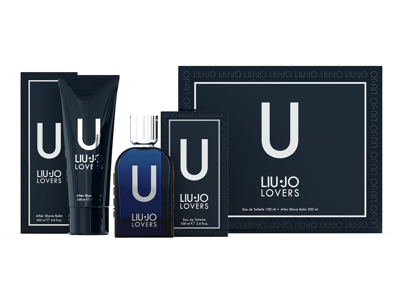 Liu jo lovers u man confezione con eau de toilette da 100ml e after shave balm da 200ml
