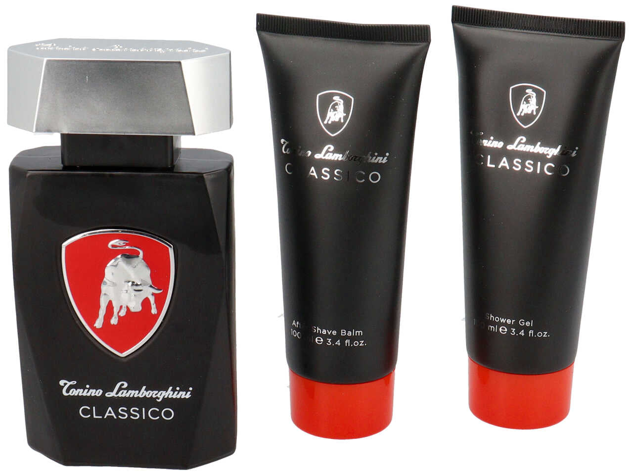Lamborghini classico set regalo con eau de toilette da 125ml + after shave balm da 100ml + shower gel da 100ml