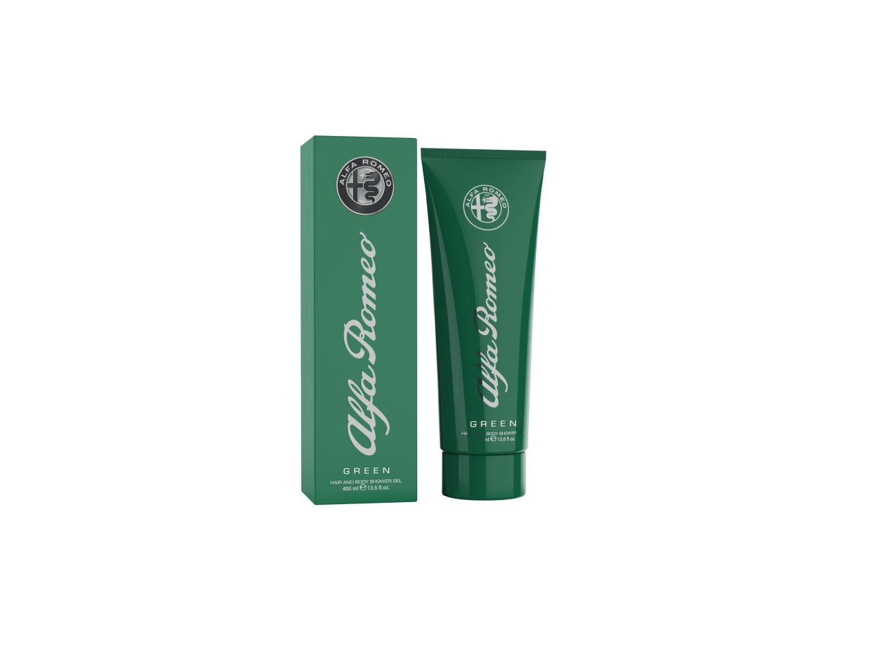 Alfa Romeo Green gel doccia uomo, woody-fruity 400 ml
