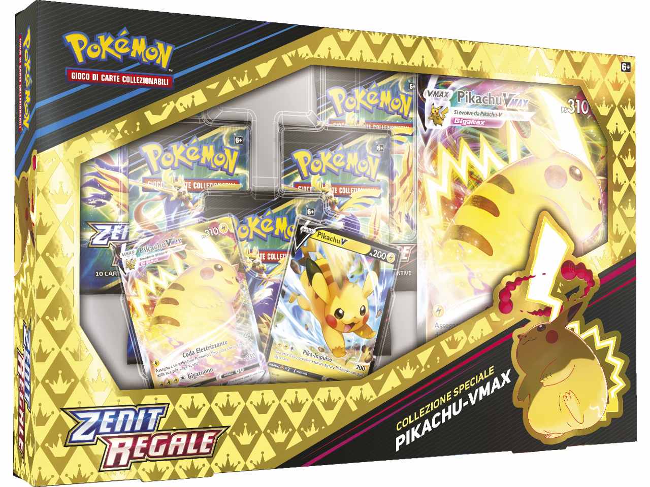 Scatola Premium Carte Pokémon Spada e Scudo 12.5 Zenit Regale Pikachu V Max - Game Vision