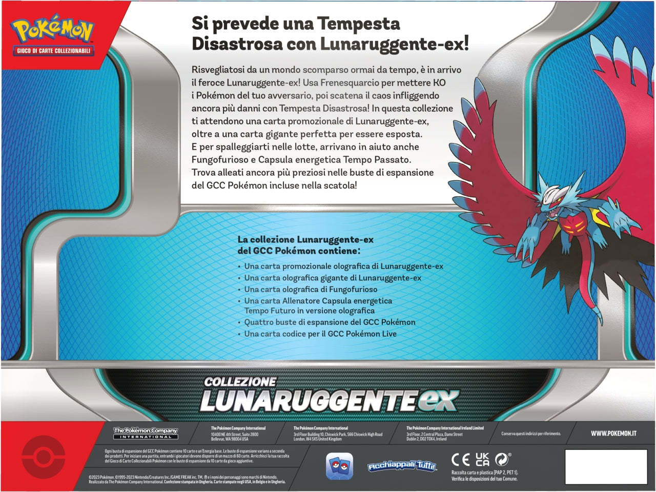 Scatola Carte Pokémon Collezione Lunaruggente-ex / Collezione Eroeferreo-ex - Game Vision