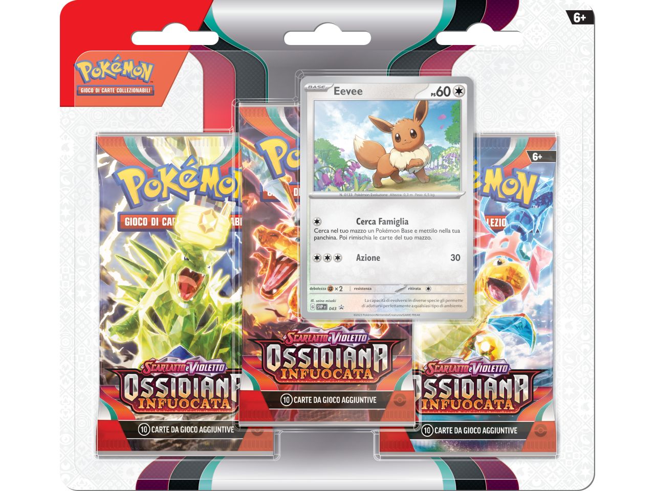 Carte Pokémon Blister Scarlatto e Violetto Ossidiana Infuocata - Evee/Houndstone - Game Vision