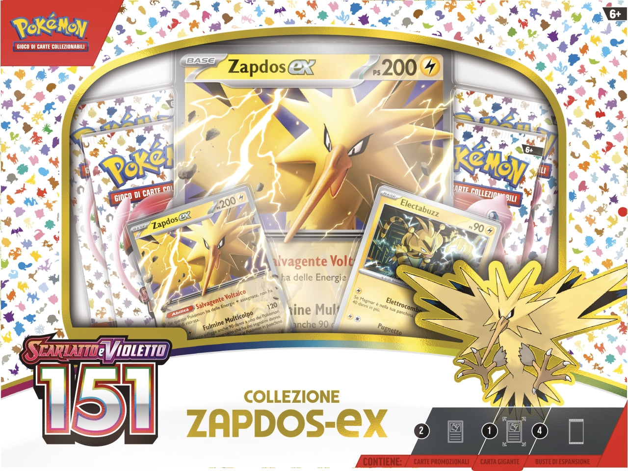 Scatola Carte Pokémon Scarlatto E Violetto 151 Collezione Zapdos-ex  - Game Vision