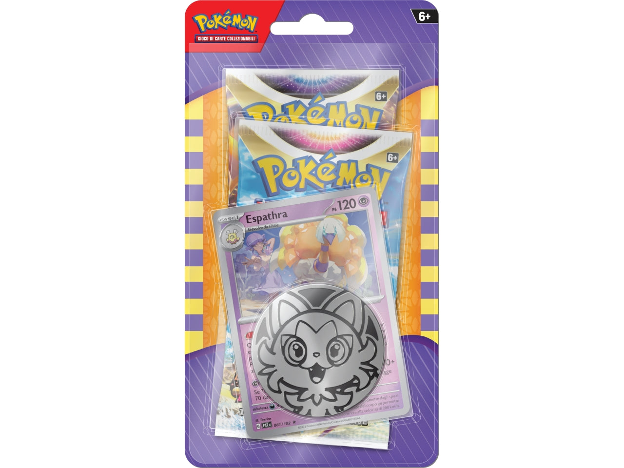 Pokemon - blister 2 bustine + 1 moneta + 1 promo card linee varie - serie 2