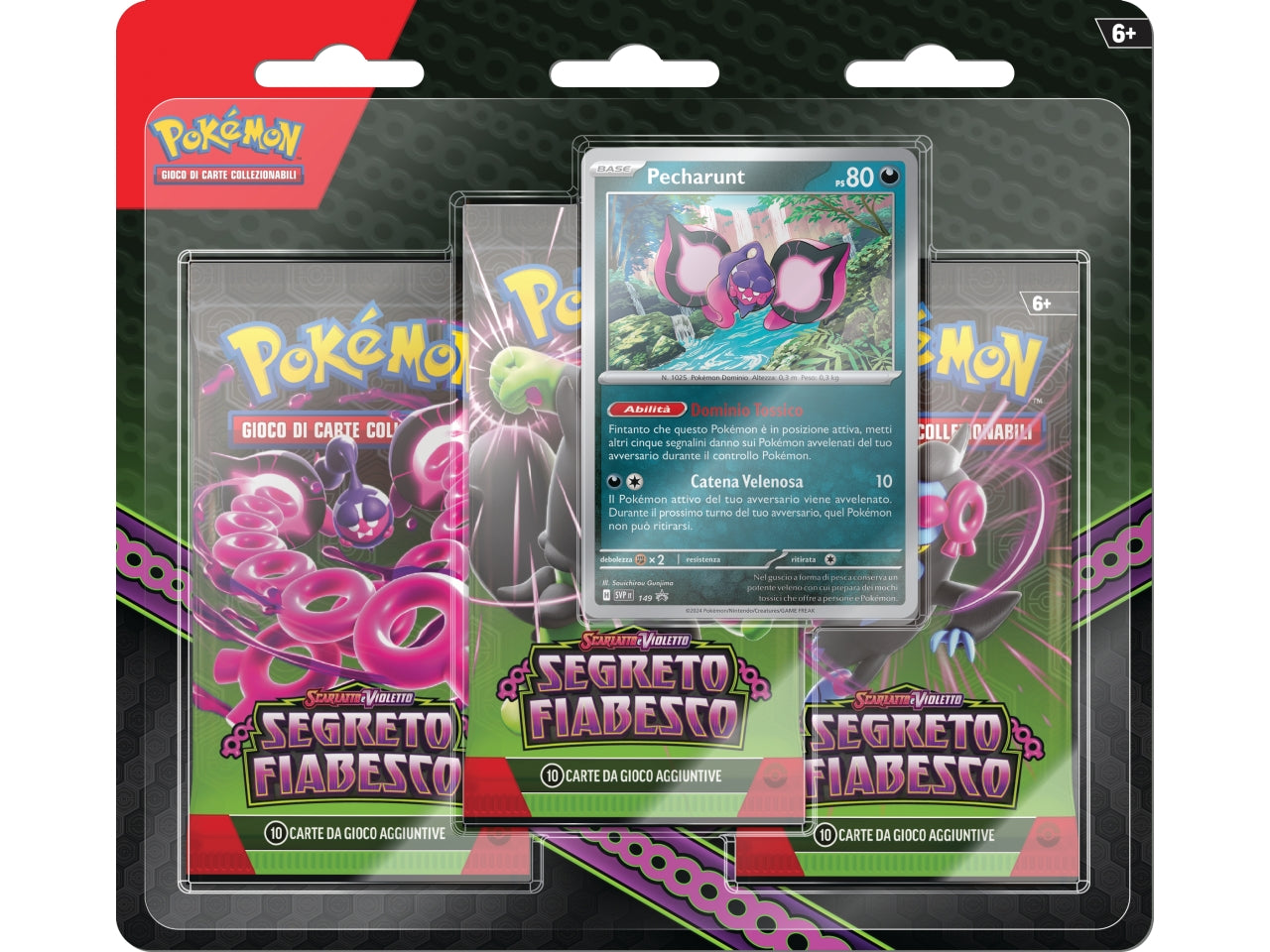 Pokemon - blister 3 bustine + 1 card sv 6.5
