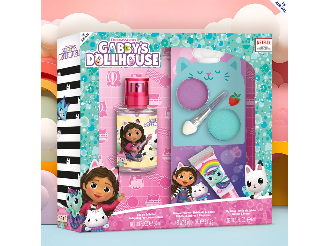 Gabby's dollhouse giftset eau de toilette 30ml + lipgloss + eyeshadow